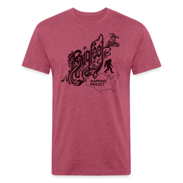 Bigfoot Mapping Project USA (Fitted Cotton/Poly) - heather burgundy