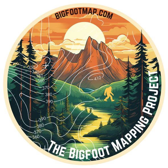Retro Bigfoot Sticker (3 in. Round)
