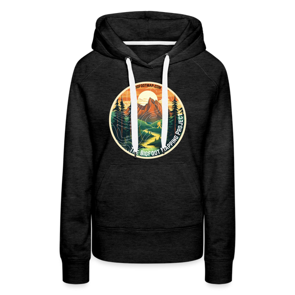 Women’s Retro Bigfoot Hoodie - charcoal grey