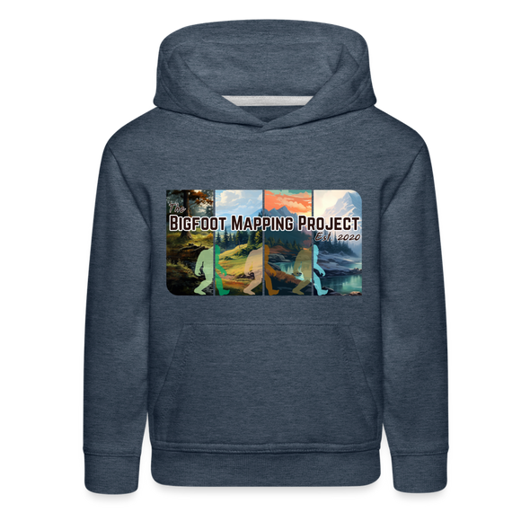 Kids Bigfoot Hoodie - heather denim