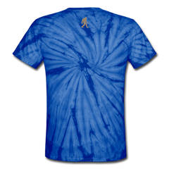 Tie Dye Bigfoot Mapping project Tee Shirt - spider blue