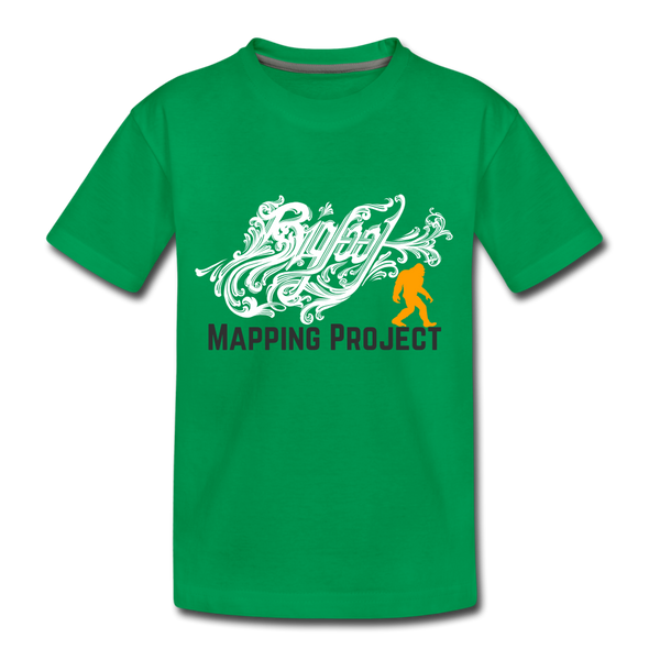Bigfoot Mapping Project - Toddler Premium T-Shirt - kelly green