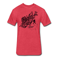 Bigfoot Mapping Project USA (Fitted Cotton/Poly) - heather red