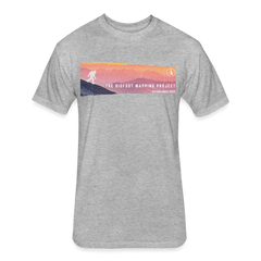 Bigfoot Sunset - Fitted Cotton/Poly T-Shirt (Men's) - heather gray