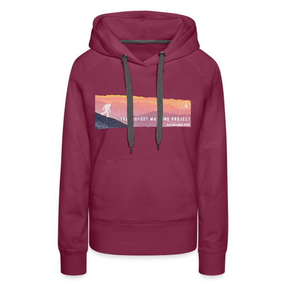 Bigfoot Sunset Hoodie - Women’s - burgundy