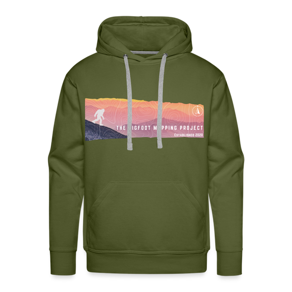 Sunset Bigfoot Hoodie - olive green