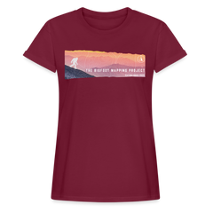 Bigfoot Sunset - Women's Relaxed Fit T-Shirt - burgundy