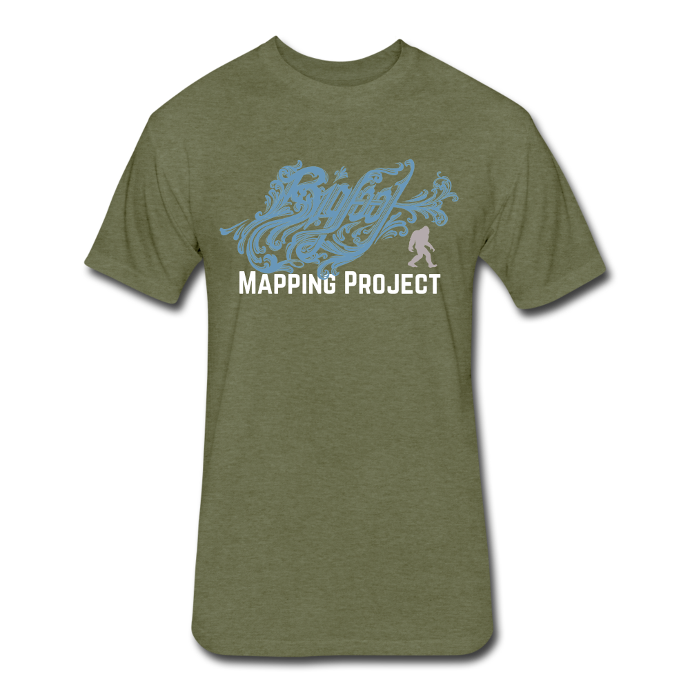 Bigfoot Blues - (Fitted Cotton/Poly) - heather military green