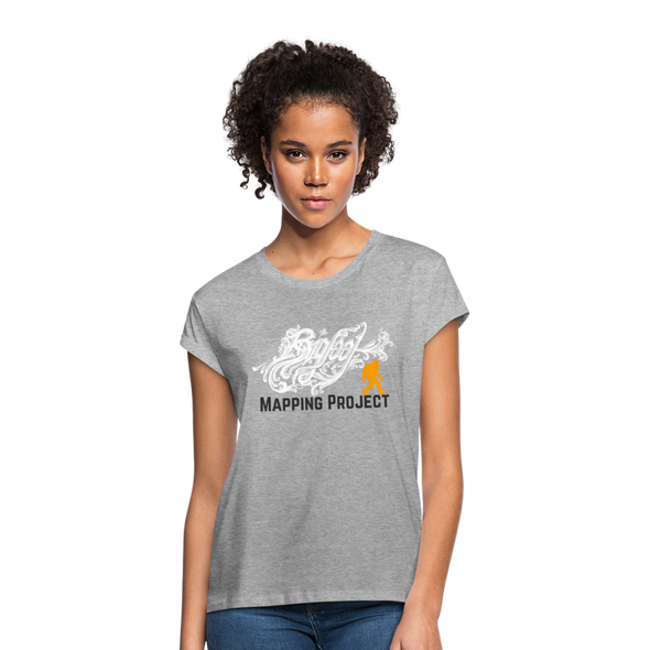 Bigfoot Mapping Project - Women's Relaxed Fit T-Shirt - heather gray