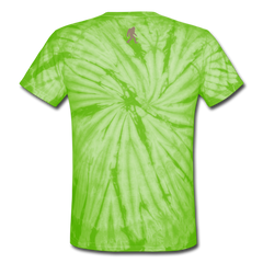 Tie Dye Bigfoot Mapping project Tee Shirt - spider lime green