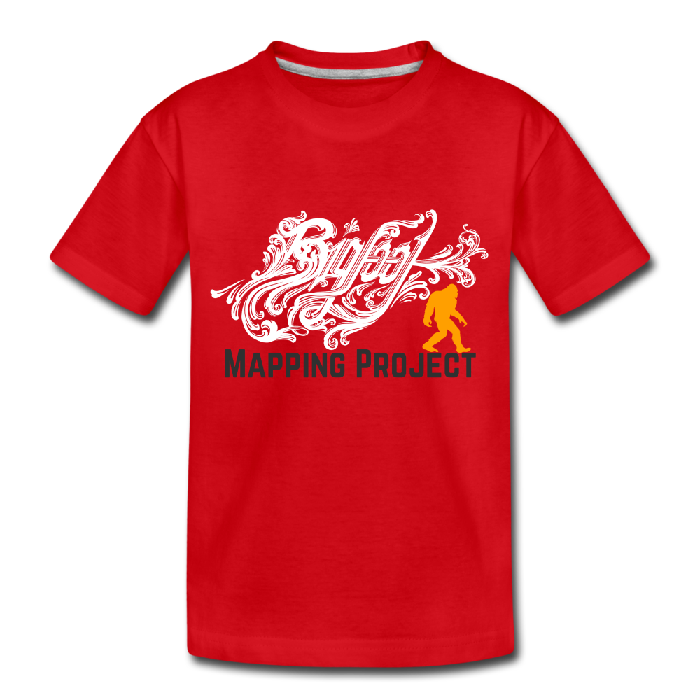 Bigfoot Mapping Project - Toddler Premium T-Shirt - red
