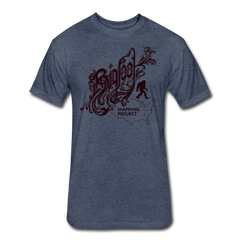 Bigfoot Mapping Project USA (Fitted Cotton/Poly) - heather navy