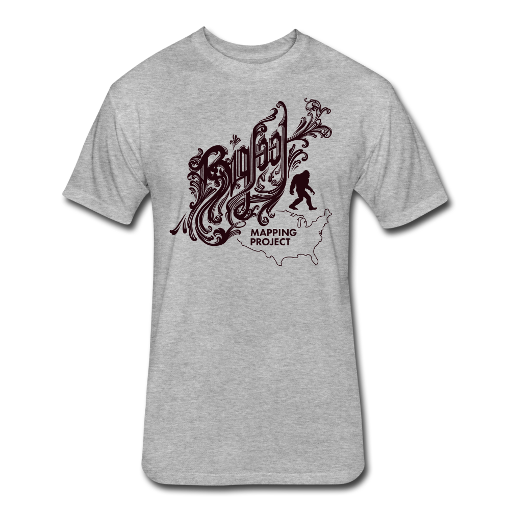 Bigfoot Mapping Project USA (Fitted Cotton/Poly) - heather gray