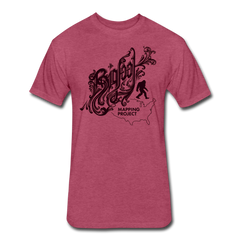 Bigfoot Mapping Project USA (Fitted Cotton/Poly) - heather burgundy