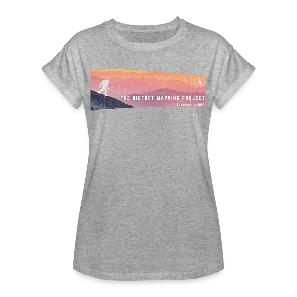 Bigfoot Sunset - Women's Relaxed Fit T-Shirt - heather gray