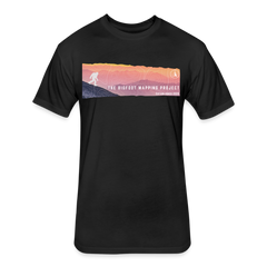 Bigfoot Sunset - Fitted Cotton/Poly T-Shirt (Men's) - black