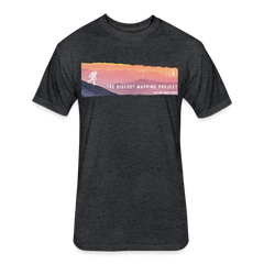 Bigfoot Sunset - Fitted Cotton/Poly T-Shirt (Men's) - heather black