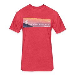 Bigfoot Sunset - Fitted Cotton/Poly T-Shirt (Men's) - heather red