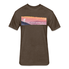 Bigfoot Sunset - Fitted Cotton/Poly T-Shirt (Men's) - heather espresso