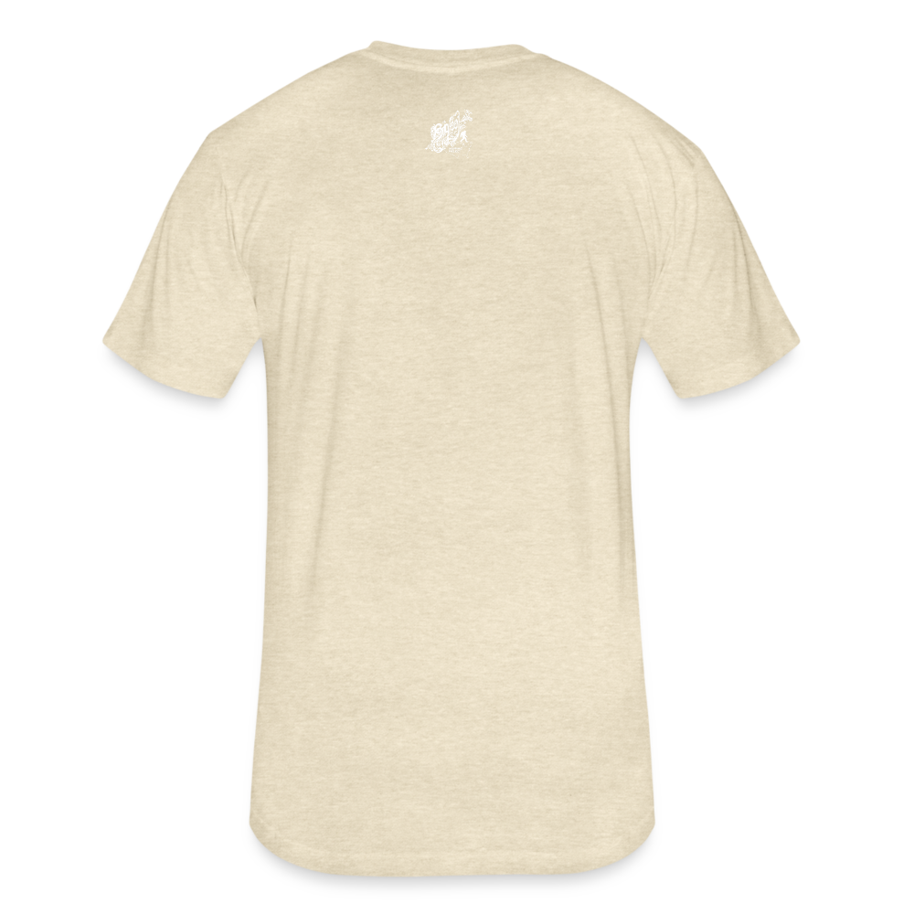 Bigfoot Sunset - Fitted Cotton/Poly T-Shirt (Men's) - heather cream